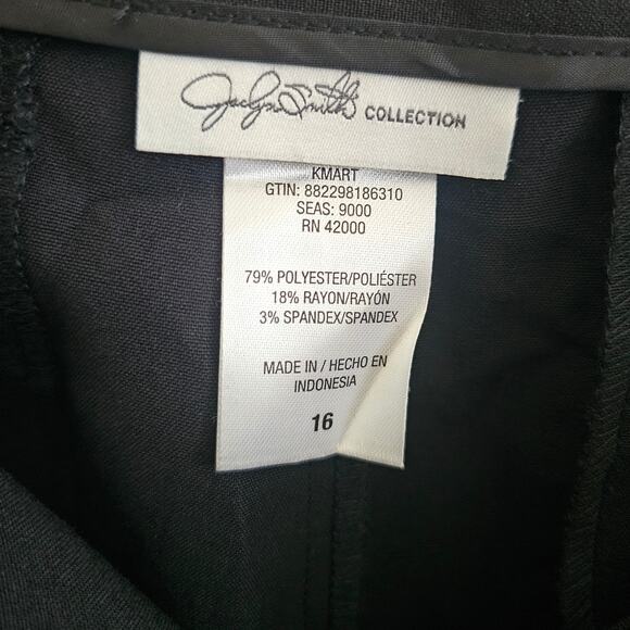 Jaclyn Smith Collection Women's Navy Black Dress Pants, Size 16 - Picture 4 of 13